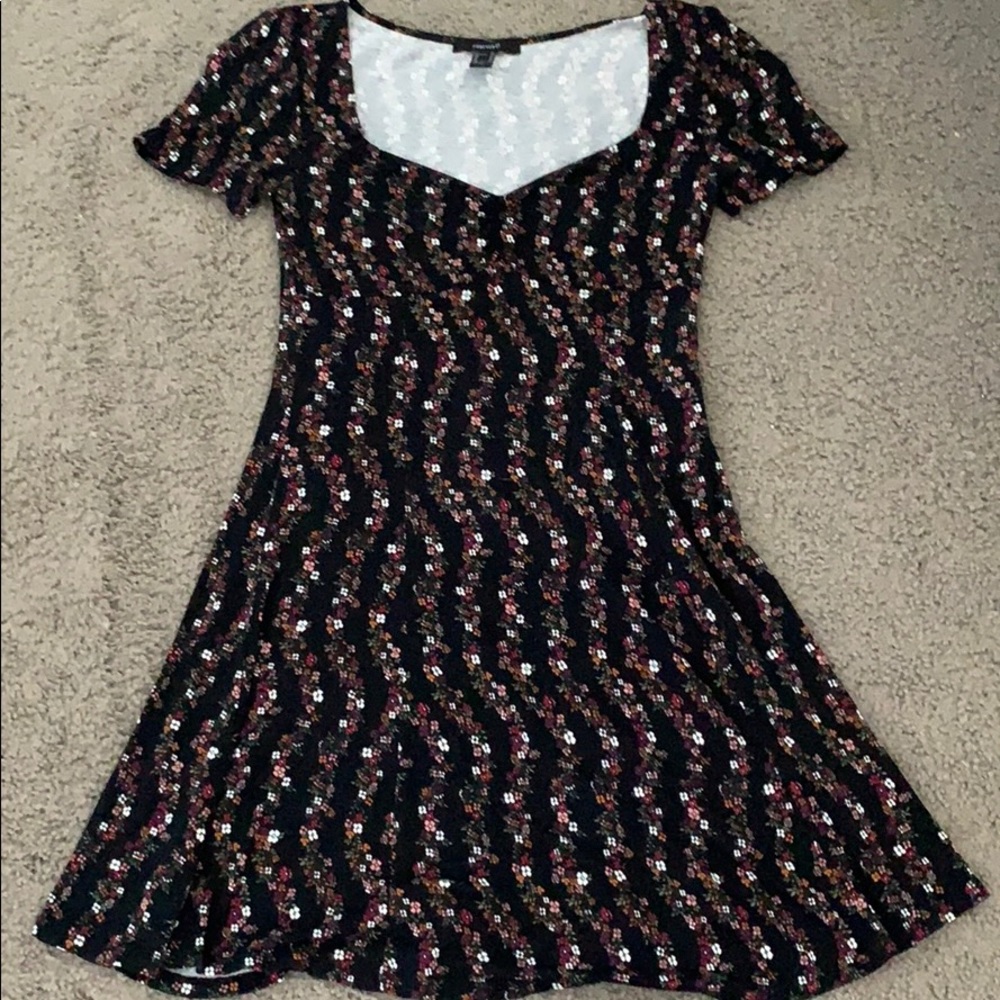 black floral dress